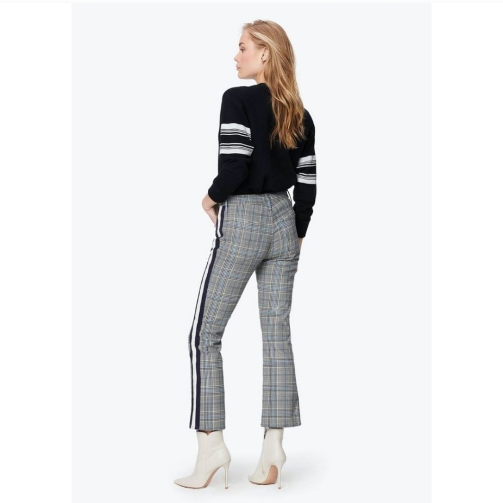 MOTHER | The Insider Ankle Pants in Grey and Blue Plaid Size 27